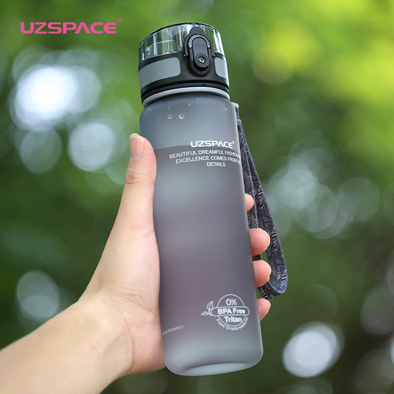 Colorful Sports Water Bottle - Grey