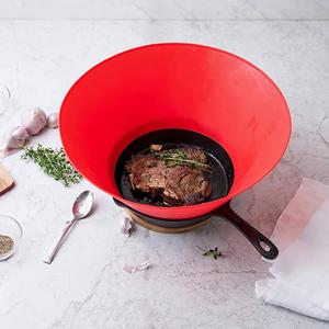 Splash-Proof Pan Cover - Red