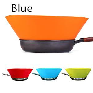 Splash-Proof Pan Cover - Blue