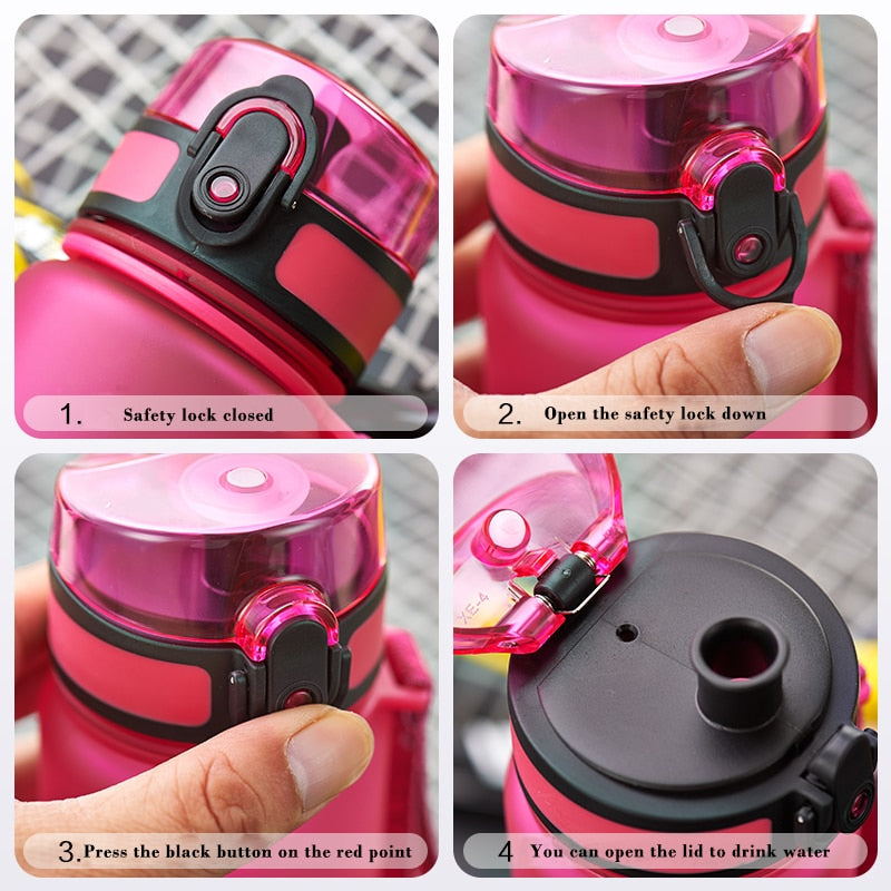 Colorful Sports Water Bottle - Pink