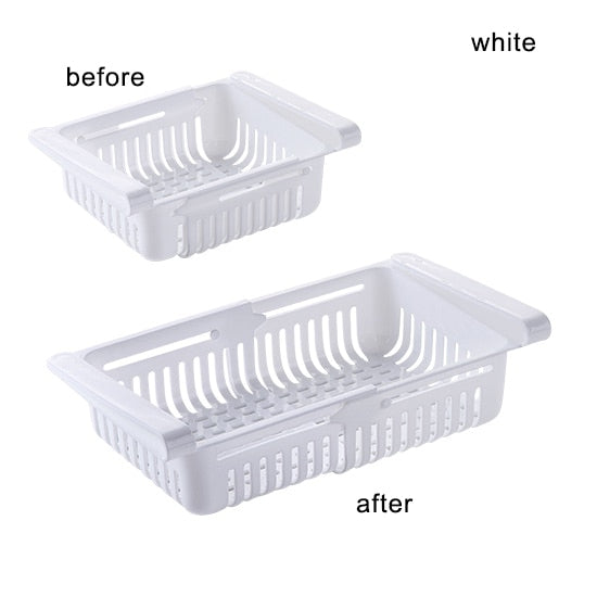 Adjustable Kitchen Shelf Organizer - White