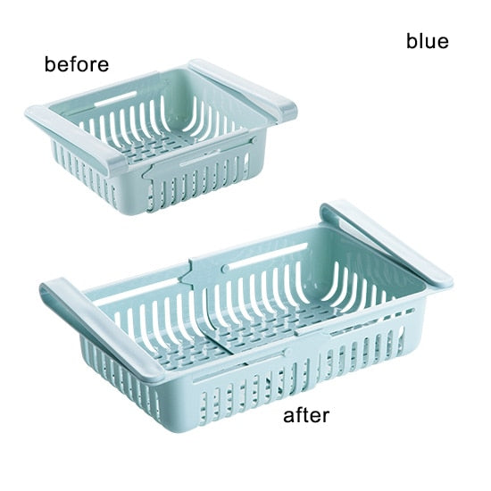 Adjustable Kitchen Shelf Organizer - Blue