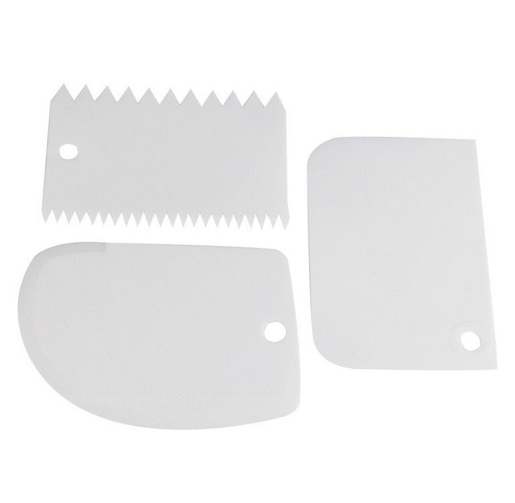 3 Pcs Cake Comb Set - White