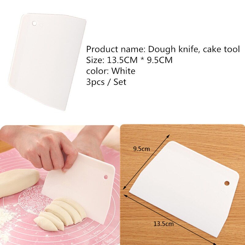3 Pcs Cake Comb Set - White