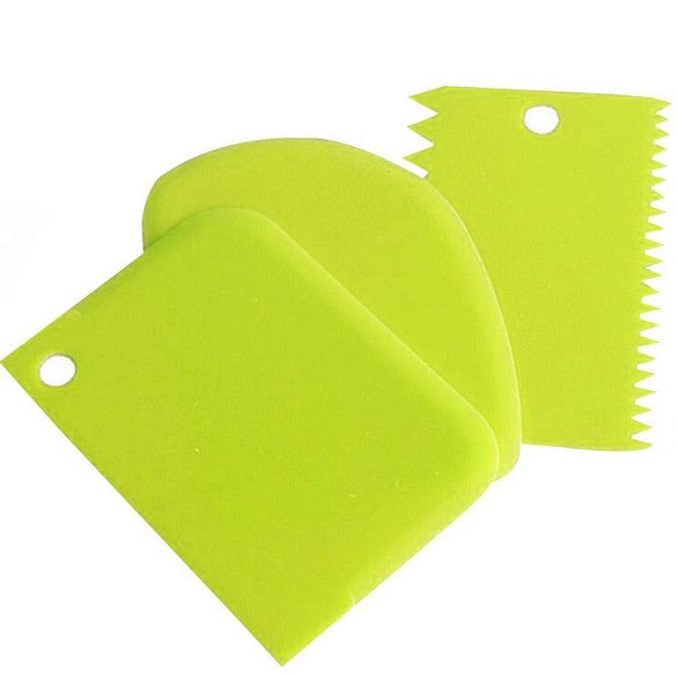 3 Pcs Cake Comb Set - Green