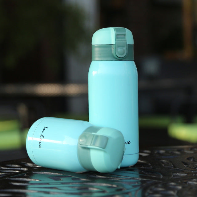 Cute Mini Thermos/Water Bottle - Blue