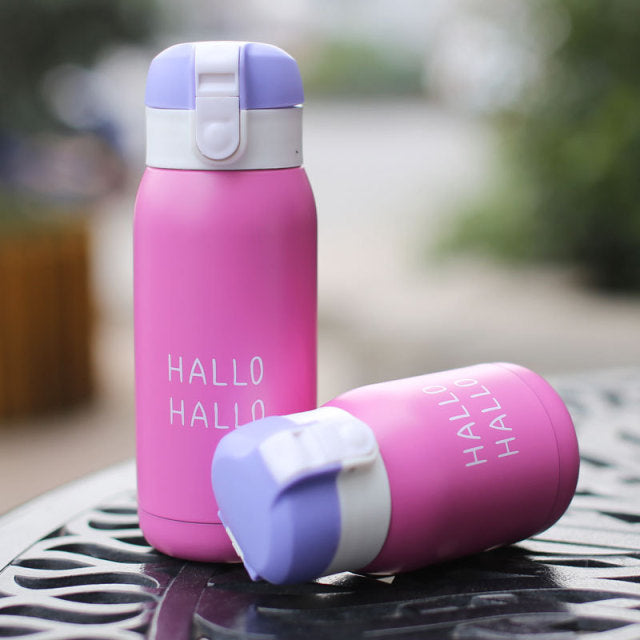 Cute Mini Thermos/Water Bottle - Pink Blue