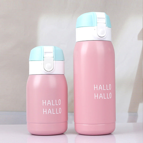 Cute Mini Thermos/Water Bottle - Pink Blue