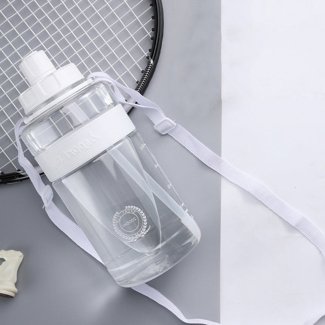 Large Capacity Water Bottle with Straw - Clear