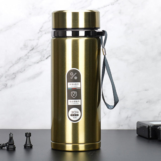 Elegant Insulated Stainless Steel Water Bottle/Thermos - Gold