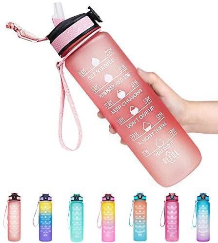 Motivational Water Bottle - Pink