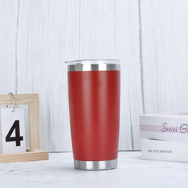 Insulated Leakproof Tumbler with Lid - Red