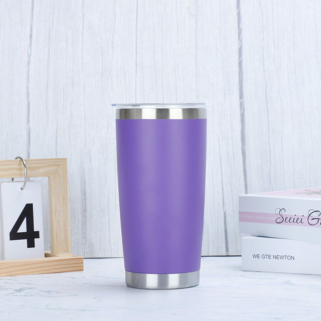 Insulated Leakproof Tumbler with Lid - Purple