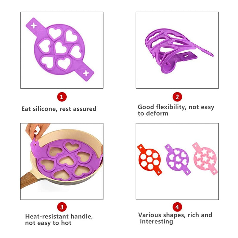 Fun Shaped Nonstick Pancake Molds