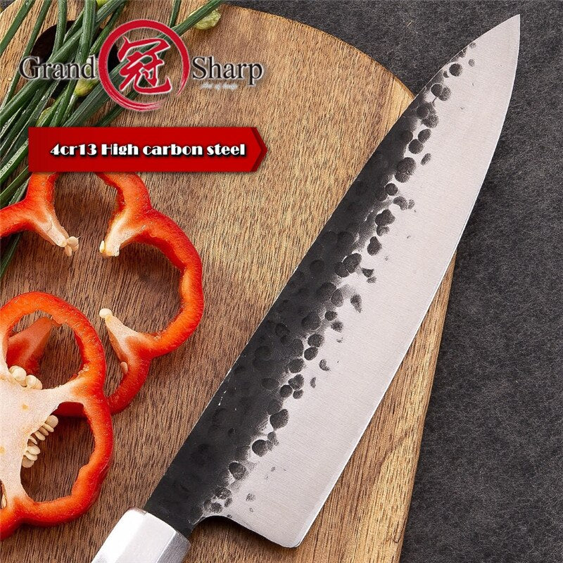 4 Pcs High Performance Carbon Chef Knives