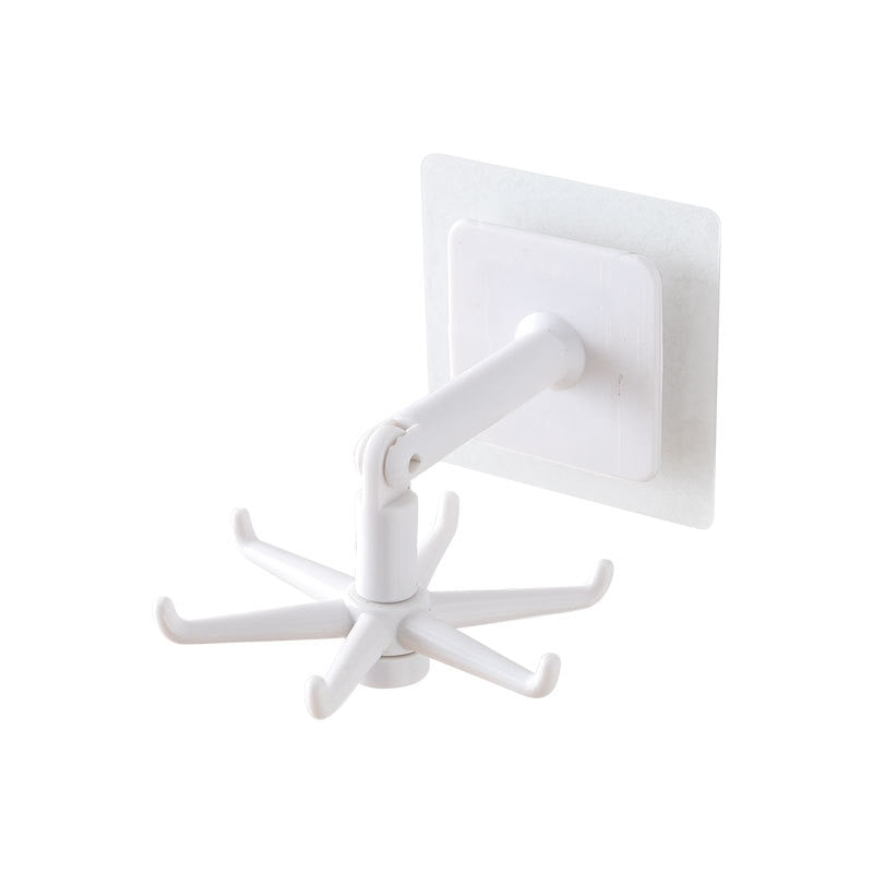 Rotating Kitchen Hook Organizer - White