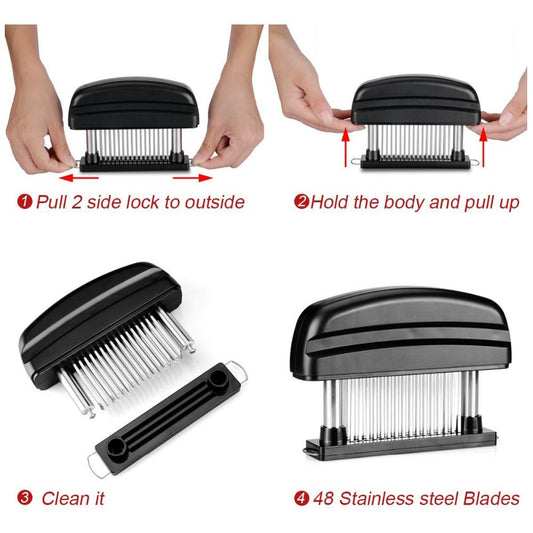 48 Blade Stainless Steel Meat Tenderizer