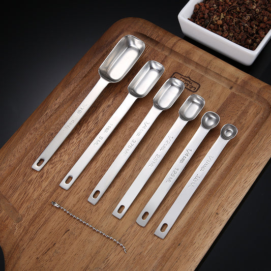 6-Piece Stainless Steel Measuring Spoon Set