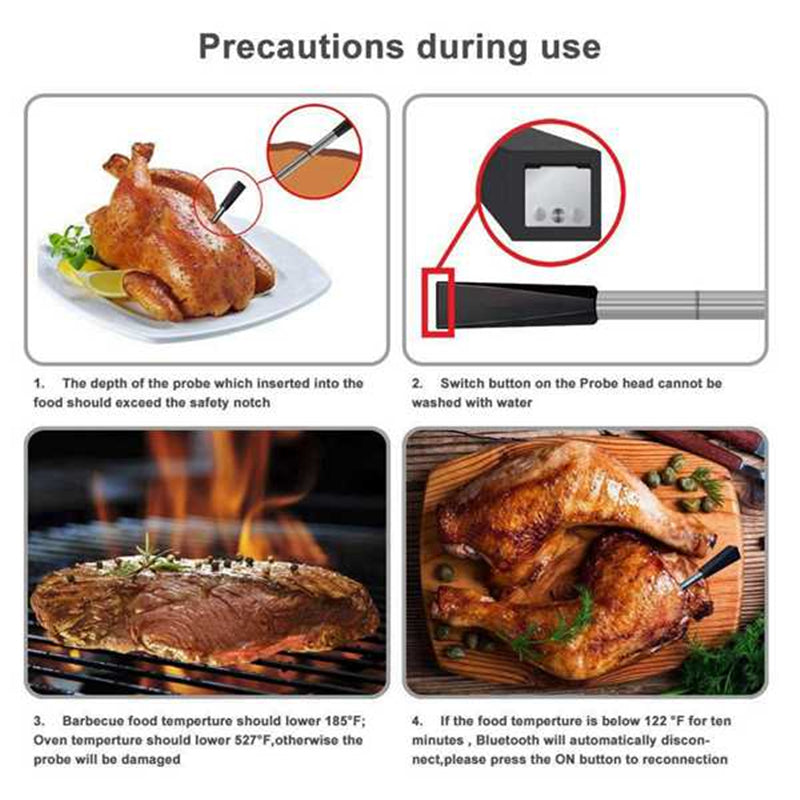 Smart Wireless Bluetooth Meat Thermometer