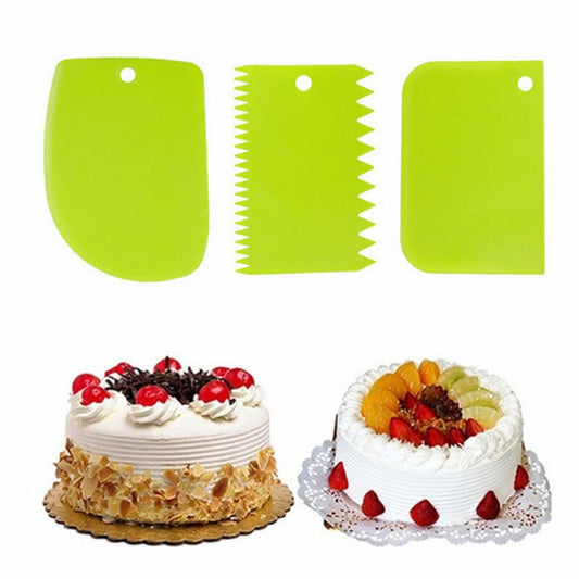 3 Pcs Cake Comb Set - Green