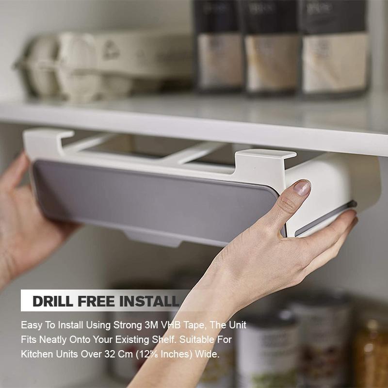 Wall-mounted Under-Shelf Spice Organizer