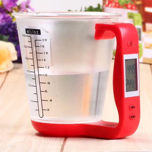 Measuring Cup with Digital Scale - Red