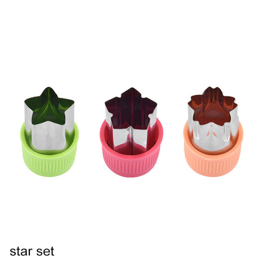 3Pcs Fruit & Vegetable Cutters - Star