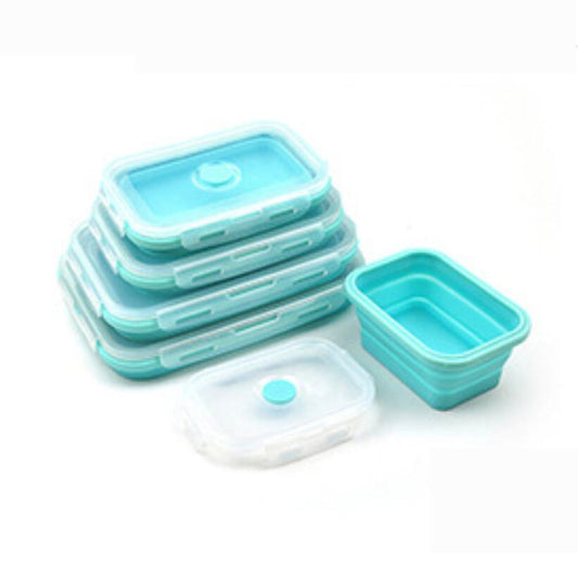 Collapsible Lunch Box & Storage Container Set - Blue