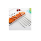 Stylish 6pcs Reusable Straw Set - Orange