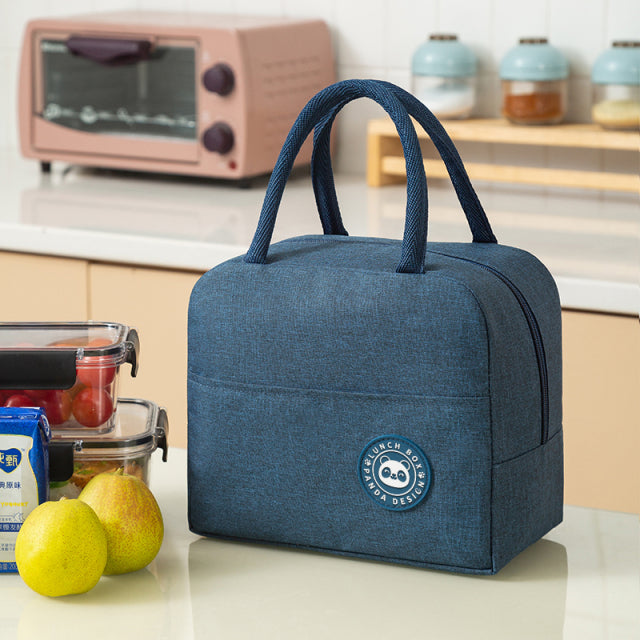 Stylish Thermal Insulated Lunch Bag - Blue