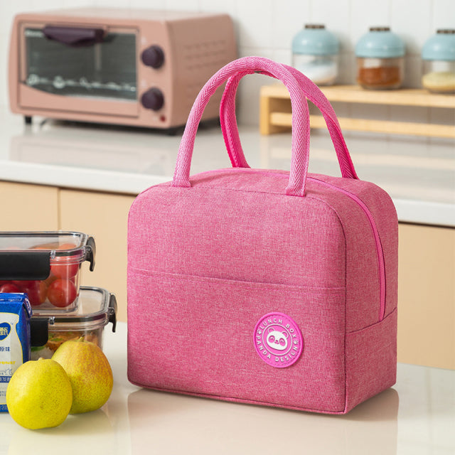 Stylish Thermal Insulated Lunch Bag - Pink