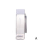 Unique Square Frosted Water Bottle - White