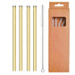 4 Pcs Reusable Glass Straws - Orange