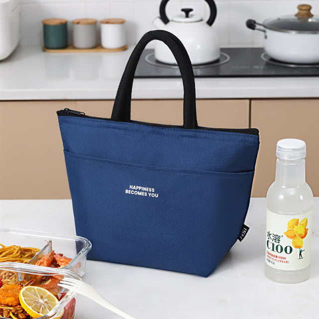 Stylish Thermal Insulated Lunch Bag - Blue