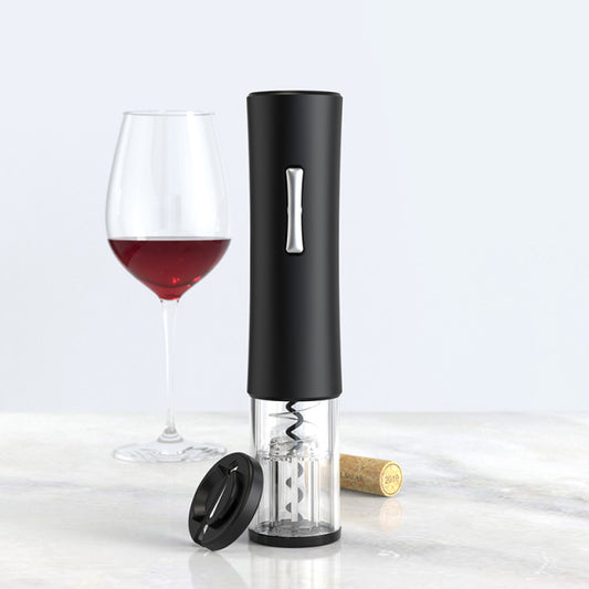 Automatic Wine Bottle Opener With Foil Cutter - Black