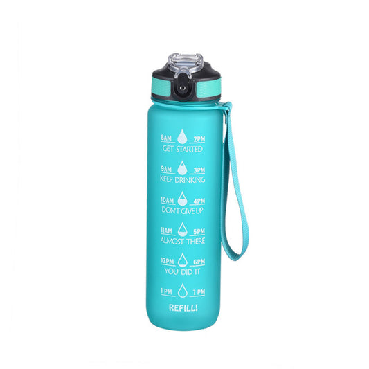 Motivational Water Bottle - Light Blue