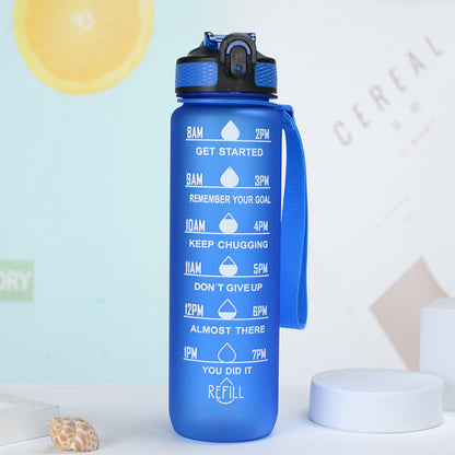 Motivational Water Bottle - Blue
